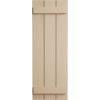 imageEkena Millwork 11W x 62H Rustic Two Board Joined BoardnBatten Rough Cedar Faux Wood Shutters Per Pair Primed TanRough Sawn