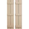 imageEkena Millwork 11W x 62H Rustic Two Board Joined BoardnBatten Rough Cedar Faux Wood Shutters Per Pair Primed TanRough Sawn