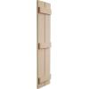 imageEkena Millwork 11W x 62H Rustic Two Board Joined BoardnBatten Rough Cedar Faux Wood Shutters Per Pair Primed TanRough Sawn