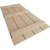 imageEkena Millwork 11W x 62H Rustic Two Board Joined BoardnBatten Rough Cedar Faux Wood Shutters Per Pair Primed TanRough Sawn