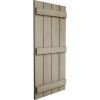 imageEkena Millwork 11W x 62H Rustic Two Board Joined BoardnBatten Rough Cedar Faux Wood Shutters Per Pair Primed TanSandblasted