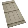 imageEkena Millwork 11W x 62H Rustic Two Board Joined BoardnBatten Rough Cedar Faux Wood Shutters Per Pair Primed TanSandblasted