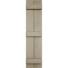 imageEkena Millwork 11W x 62H Rustic Two Board Joined BoardnBatten Rough Cedar Faux Wood Shutters Per Pair Primed TanSandblasted