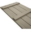 imageEkena Millwork 11W x 62H Rustic Two Board Joined BoardnBatten Rough Cedar Faux Wood Shutters Per Pair Primed TanSandblasted