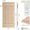 imageEkena Millwork 11W x 62H Rustic Two Board Joined BoardnBatten Rough Cedar Faux Wood Shutters Per Pair Primed TanSandblasted