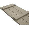 imageEkena Millwork 11W x 62H Rustic Two Board Joined BoardnBatten Rough Cedar Faux Wood Shutters Per Pair Primed TanSandblasted