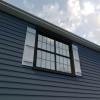 imageEkena Millwork 11W x 62H Rustic Two Board Joined BoardnBatten Rough Cedar Faux Wood Shutters Per Pair Primed TanSmooth