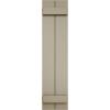 imageEkena Millwork 11W x 62H Rustic Two Board Joined BoardnBatten Rough Cedar Faux Wood Shutters Per Pair Primed TanSmooth