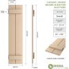 imageEkena Millwork 11W x 62H Rustic Two Board Joined BoardnBatten Rough Cedar Faux Wood Shutters Per Pair Primed TanSmooth