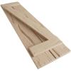 imageEkena Millwork 11W x 64H Rustic Two Board Joined BoardnBatten Rough Cedar Faux Wood Shutters wZBoard Per Pair Primed TanHand Hewn