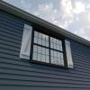 imageEkena Millwork 11W x 64H Rustic Two Board Joined BoardnBatten Rough Cedar Faux Wood Shutters wZBoard Per Pair Primed TanRough Cedar