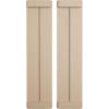 imageEkena Millwork 11W x 58H Rustic Two Board Joined BoardnBatten Rough Cedar Faux Wood Shutters wEnd Batten Per Pair Primed TanRough Sawn