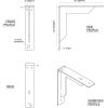 image2W x 10D x 10H Stockport Steel Bracket Stainless SteelAntiqued Bronze