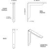 image2W x 10D x 10H Stockport Steel Bracket Stainless SteelHammered Gold