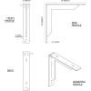 image2W x 10D x 10H Stockport Steel Bracket Stainless SteelHammered Silver