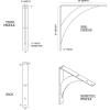 image2W x 14D x 14H Legacy Steel Bracket White PrimerAntiqued Copper