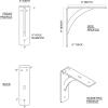 image2W x 14D x 14H Legacy Steel Bracket White PrimerAntiqued Silver