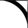 image2W x 14D x 14H Legacy Steel Bracket White PrimerHammered Black
