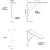 image2W x 14D x 14H Legacy Steel Bracket White PrimerStainless Steel