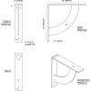 image2W x 20D x 20H Bulwark Steel Bracket Hammered WhiteHammered Brown