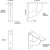image2W x 20D x 20H Bulwark Steel Bracket Hammered WhiteHammered Gray