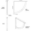 image2W x 20D x 20H Bulwark Steel Bracket Hammered WhitePowder Coated Black