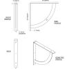 image2W x 20D x 20H Bulwark Steel Bracket Hammered WhitePowder Coated Black