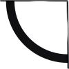 image2W x 20D x 20H Bulwark Steel Bracket Hammered WhitePowder Coated Black