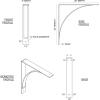 image3W x 6D x 6H Morris Steel Bracket Stainless SteelAntiqued Brass