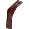 image3W x 6D x 6H Morris Steel Bracket Stainless SteelHammered Bright Red
