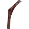 image3W x 6D x 6H Morris Steel Bracket Stainless SteelHammered Bright Red