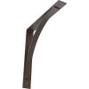 image3W x 6D x 6H Morris Steel Bracket Stainless SteelHammered Brown