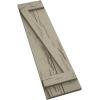 imageEkena Millwork 11W x 56H Rustic Two Board Joined BoardnBatten Rough Cedar Faux Wood Shutters wZBoard Per Pair Primed TanPecky Cypress