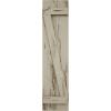 imageEkena Millwork 11W x 56H Rustic Two Board Joined BoardnBatten Rough Cedar Faux Wood Shutters wZBoard Per Pair Primed TanPecky Cypress