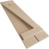 imageEkena Millwork 11W x 56H Rustic Two Board Joined BoardnBatten Rough Cedar Faux Wood Shutters wZBoard Per Pair Primed TanRough Cedar