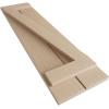 imageEkena Millwork 11W x 56H Rustic Two Board Joined BoardnBatten Rough Cedar Faux Wood Shutters wZBoard Per Pair Primed TanRough Sawn