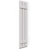 imageEkena Millwork 17 18W x 36H Timberthane Faux Rustic Three Board Spaced BoardnBatten Faux Wood Shutters Rough Cedar Per Pair