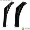 imageEkena Millwork BKTM01X07X10SGLCASE2 Galveston 1 12W x 7 12D x 10H Single Center Brace Powder Coated Black 2 Piece