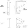 imageEkena Millwork BKTM01X10X12SAS 1 12Inch W x 10Inch D x 12Inch H Ashford Single Wrought Iron BracketAntiqued Bronze