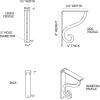 imageEkena Millwork BKTM01X10X12SAS 1 12Inch W x 10Inch D x 12Inch H Ashford Single Wrought Iron BracketAntiqued Bronze
