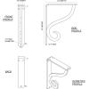 imageEkena Millwork BKTM01X10X12SAS 1 12Inch W x 10Inch D x 12Inch H Ashford Single Wrought Iron BracketAntiqued Copper