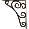 imageEkena Millwork BKTM01X10X12STN 1 2 W x 10 D x 12 H Tristan Wrought Iron Bracket Single Center BraceAntiqued Brass