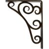 imageEkena Millwork BKTM01X10X12STN 1 2 W x 10 D x 12 H Tristan Wrought Iron Bracket Single Center BraceAntiqued Brass