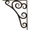 imageEkena Millwork BKTM01X10X12STN 1 2 W x 10 D x 12 H Tristan Wrought Iron Bracket Single Center BraceAntiqued Brass