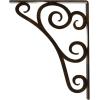 imageEkena Millwork BKTM01X10X12STN 1 2 W x 10 D x 12 H Tristan Wrought Iron Bracket Single Center BraceAntiqued Brass