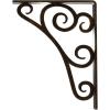 imageEkena Millwork BKTM01X10X12STN 1 2 W x 10 D x 12 H Tristan Wrought Iron Bracket Single Center BraceAntiqued Brass