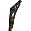 imageEkena Millwork BKTM01X10X12STN 1 2 W x 10 D x 12 H Tristan Wrought Iron Bracket Single Center BraceAntiqued Brass