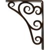 imageEkena Millwork BKTM01X10X12STN 1 2 W x 10 D x 12 H Tristan Wrought Iron Bracket Single Center BraceAntiqued Bronze