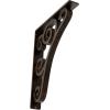 imageEkena Millwork BKTM01X10X12STN 1 2 W x 10 D x 12 H Tristan Wrought Iron Bracket Single Center BraceAntiqued Bronze