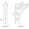 imageEkena Millwork BKTM01X10X12STN 1 2 W x 10 D x 12 H Tristan Wrought Iron Bracket Single Center BraceAntiqued Bronze